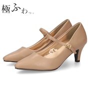 パンプス 結婚式 太ヒール ワンストラップ 痛くない 黒 二次会 パーティ 仕事 ミドルヒール 6センチヒール 19035 極ふわっ Parade レディース