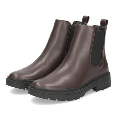 サイドゴア ブーツ レディース ショートブーツ 歩きやすい 厚底 防水 Parade 14902 黒 ブラック ブラウン ラウンドトゥ チェルシーブーツ