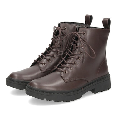 レースアップ ショート ブーツ レディース ハイカット タンクソール 厚底 防水 14903 Parade 紐 靴 黒 ブラック ブラウン 合皮 ラウンドトゥ 編み上げ ワークブーツ