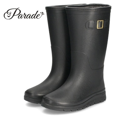 スノーブーツ レディース レインブーツ 長靴 ブラック ダークブラウン 冬 雪 雨 防水 防滑 防寒 クッション性 屈曲性 柔軟性 筒広設計 ゆったり Parade 98007