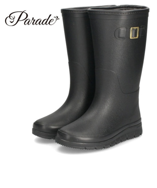 スノーブーツ レディース レインブーツ 長靴 ブラック ダークブラウン 冬 雪 雨 防水 防滑 防寒 クッション性 屈曲性 柔軟性 筒広設計 ゆったり Parade 98007
