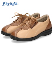 レディース コンフォートシューズ ファスナー付き 防滑 クッション性  屈曲性 軽量 幅広 4E ゆったり ウォーキングシューズ 981401 Parade