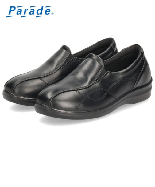 レディース コンフォートシューズ スリッポン 防滑 クッション性  屈曲性 軽量 幅広 4E ゆったり ウォーキングシューズ 981402 Parade