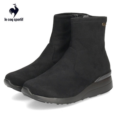 ルコック スポルティフ レディース ショートブーツ LCS アンジェ II QL3WJD87 防水 防滑 軽量 ファスナー 消臭 靴