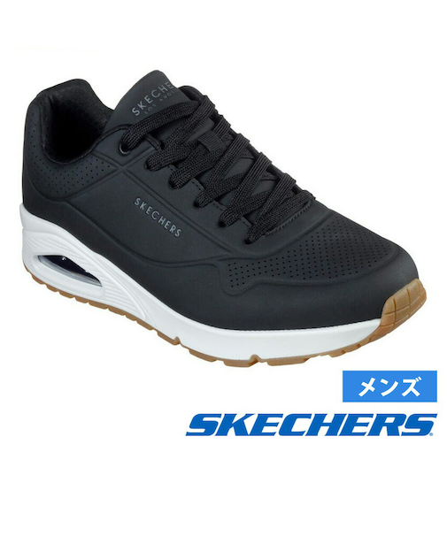 SKECHERS スケッチャーズ uno メンズ スニーカー 厚底 シューズ エアクッション 52458 ウノ スタンド オン エア UNO STAND ON AIR ストリート 普通幅 カジュアル 紐靴