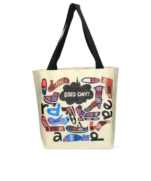 パレード オリジナル エコバッグ 99701 ホワイト 靴柄 アーティストコラボ Parade ショッパーバッグ トートバッグ バッグ