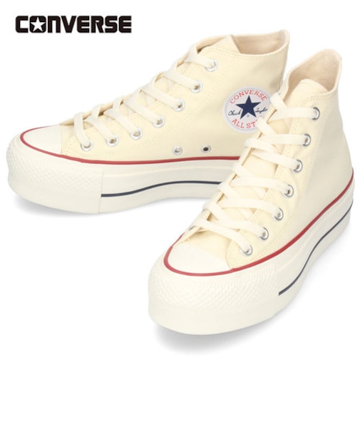 コンバース CONVERSE レディース スニーカー 厚底 オールスター R リフテッド HI 31311130 31311131 ブラック ナチュラル