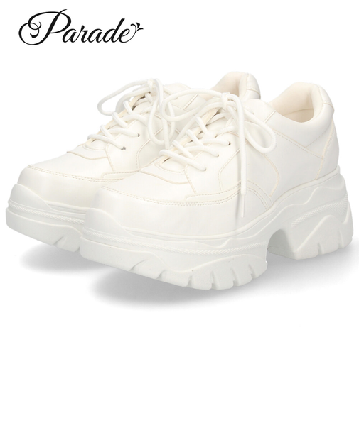 厚底 スニーカー レディース 推しカラー 推し活 Parade 6894 7095 ローカット 靴 ライブ スタイルアップ かわいい パステルカラー カラフル