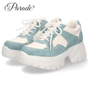 厚底 スニーカー レディース 推しカラー 推し活 Parade 6894 7095 ローカット 靴 ライブ スタイルアップ かわいい パステルカラー カラフル