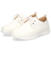 スニーカー レディース きれいめ 軽量 シンプル ローカット レースアップ 歩きやすい クッション性 ネイビー ホワイト 2345 Parade