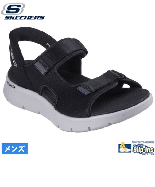 スケッチャーズ スリップインズ サンダル メンズ スポーツサンダル ブラック 黒 ゴーウォーク フレックス SD - イージー エントリー 229210