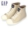 GAP スニーカー 防水 レインシューズ レディース 靴 ギャップ GPL22355 ブラック ベージュ ネイビー ゴムひも 履きやすい ハイカット 黒 紺