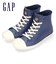 GAP スニーカー 防水 レインシューズ レディース 靴 ギャップ GPL22355 ブラック ベージュ ネイビー ゴムひも 履きやすい ハイカット 黒 紺