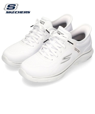 スケッチャーズ スリップインズ レディース スニーカー 白 ウォーキングシューズ SKECHERS ゴーウォーク 7 バリン 125233 普通幅