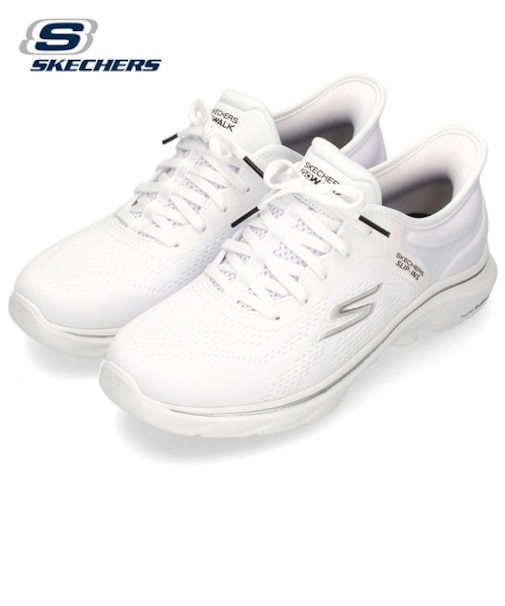 スケッチャーズ スリップインズ レディース スニーカー 白 ウォーキングシューズ SKECHERS ゴーウォーク 7 バリン 125233 普通幅
