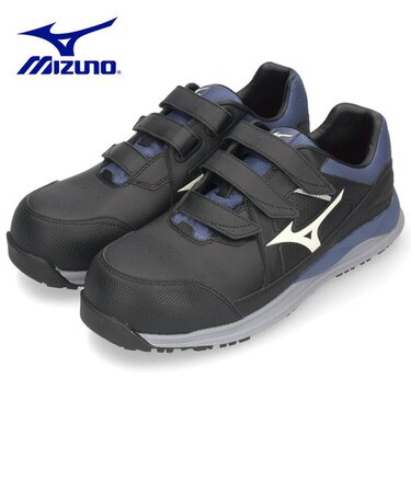 安全靴 ミズノ メンズ ベルト ローカット ワーキングシューズ MIZUNO オールマイティ HW ll 22L F1GA2401 ブラック レッド EEE