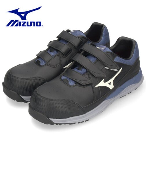 安全靴 ミズノ メンズ ベルト ローカット ワーキングシューズ MIZUNO オールマイティ HW ll 22L F1GA2401 ブラック レッド EEE