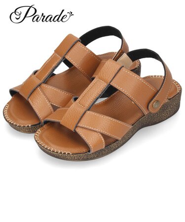 レディース サンダル 2way ストラップ 日本製 かかとあり かかとなし フラット ぺたんこ ローヒール ウエッジ Parade 2022 パレード