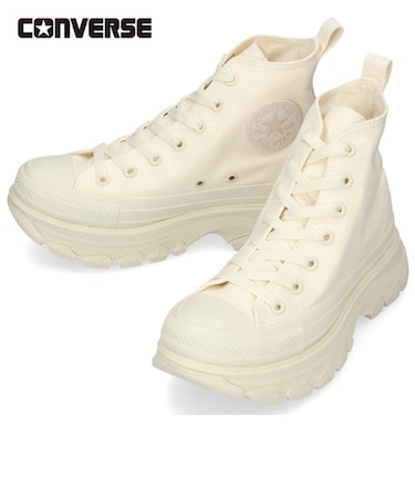 コンバース 厚底 スニーカー レディース オールスター R トレックウエーブ HI エクリュ ハイカット シューズ 白 CONVERSE 31312441