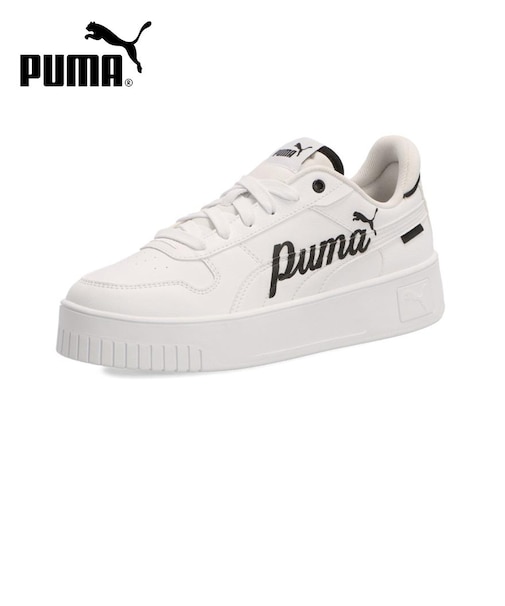 プーマ スニーカー レディース 厚底 白 シューズ キャリーナ ストリート PUMA 400275 01 ホワイト ローカット