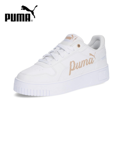 プーマ スニーカー レディース 厚底 白 シューズ キャリーナ
