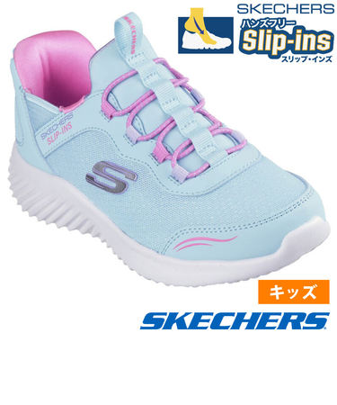 スケッチャーズ スリップインズ キッズ ジュニア スニーカー 男の子 女の子 運動靴 黒 ハンズフリー SKECHERS Slip-ins BOUNDER バウンダー ノーマル幅 403822L 303585L