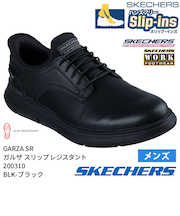 スケッチャーズ スリップインズ メンズ ガルザ 革靴 スニーカー ゴム紐 SKECHERS 履きやすい ビジネスシューズ 本革 ノーマル幅