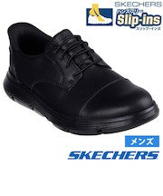 スケッチャーズ スリップインズ メンズ ガルザ カービン 革靴 スニーカー スリッポン ゴム紐 SKECHERS 本革 ノーマル幅