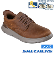 スケッチャーズ スリップインズ メンズ ガルザ カービン 革靴 スニーカー スリッポン ゴム紐 SKECHERS 本革 ノーマル幅
