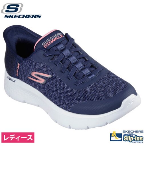 スケッチャーズ スリップインズ スニーカー 靴 レディース 幅広 ワイドフィット ネイビーピンク 紺 グレー ゴーウォーク フレックス 124842W