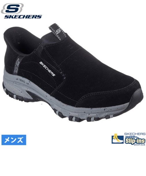 スケッチャーズ スリップインズ メンズ SKECHERS Slip-ins 普通幅 ハンズフリー スニーカー スリッポン 本革 ブラック 黒 チャコール ベージュ ヒルクレスト シダー ルート 237750