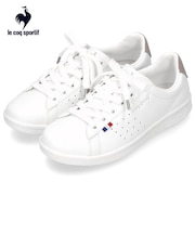 ルコック スポルティフ レディース スニーカー ワイド 2E ラ ローラン SL 軽量 消臭 LECOQ QL1VJC02 ホワイトグレー ホワイトネイビー