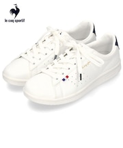 ルコック スポルティフ レディース スニーカー ワイド 2E ラ ローラン SL 軽量 消臭 LECOQ QL1VJC02 ホワイトグレー ホワイトネイビー