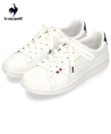 ルコック スポルティフ レディース スニーカー ワイド 2E ラ ローラン SL 軽量 消臭 LECOQ QL1VJC02 ホワイトグレー ホワイトネイビー