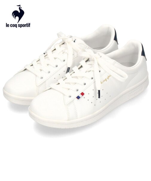 ルコック スポルティフ レディース スニーカー ワイド 2E ラ ローラン SL 軽量 消臭 LECOQ QL1VJC02 ホワイトグレー ホワイトネイビー