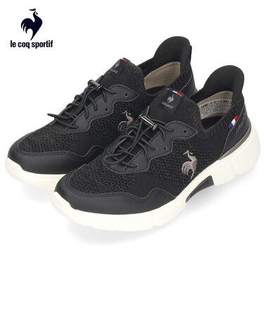 ルコック スポルティフ レディース スリッポン ワイド 3E LCS ロワール ブラック ホワイト ベージュ ゴム紐 さっと履ける 軽量 消臭 はっ水