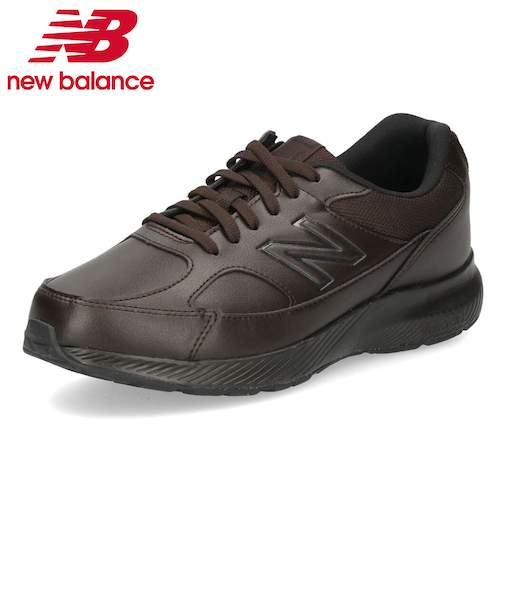 ニューバランス メンズ ウォーキングシューズ スニーカー 幅広 4E new balance NB MW363 DB8 ジッパー付き 茶色 ダークブラウン 男性用 旅行 散歩 ゆったり ダイナソフト 363 紐靴 ファスナー付き 履きやすい