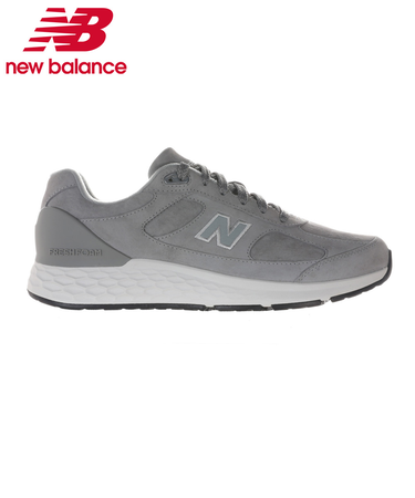 ニューバランス レディース スニーカー ウォーキングシューズ 幅広 本革 UW1880 G1 2E new balance NB グレー ゆったり 歩きやすい