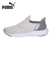 プーマ スニーカー メンズ レディース スリッポン 靴 PUMA ソフトライド フレックス イーズイン ワイド ランニングシューズ 黒 軽量 幅広 309902 ブラック グレー