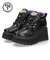 ヨースケ YOSUKE レディース 厚底スニーカー 3E 幅広 6310021 黒 ブラック 靴 7cm レースアップ サイドジップ