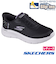 スケッチャーズ スリップインズ レディース スニーカー ハンズフリー スリッポン ウォーキングシューズ SKECHERS Slip-ins ゴー ウォーク フレックス クリスタ 125502 ブラック ピンク 靴 履きやすい ゴム紐 ノーマル幅 黒