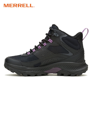 メレル レディース スニーカー 防水 防滑 通気性 スピードストライク２ ミドルカット MERRELL SPEEDSTRIKE2 MID WATERPROOF  W038278 W038274 黒 ブラック
