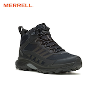メレル メンズ ハイキングシューズ 防水 スニーカー MERRELL スピード ストライク 2 ミッド ウォータープルーフ M037833 ブラック M037835 オリーブ