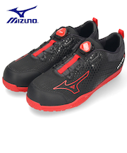 ミズノ 安全靴 オールマイティ メンズ 作業靴 ALMIGHTY TDII 51L BOA NISMO ワーキングシューズ ダイヤル式 スニーカー F1GA2500 09 ブラック 耐久性 MIZUNO