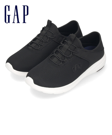 ギャップ スニーカー レディース メンズ 靴 スリッポン 黒 ブラック GPU22507 キックバック かかとが踏める 軽量 歩きやすい GAP