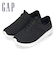 ギャップ スニーカー レディース メンズ 靴 スリッポン 黒 ブラック GPU22507 キックバック かかとが踏める 軽量 歩きやすい GAP
