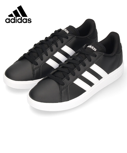 アディダス スニーカー メンズ 黒 白 adidas グランドコートベース 2.0 GW9250 GW9251 JH8613 JH9365 ブラック ホワイト シルバー 靴 カジュアル シューズ