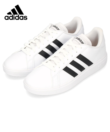 アディダス スニーカー メンズ 黒 白 adidas グランドコートベース 2.0 GW9250 GW9251 JH8613 JH9365 ブラック ホワイト シルバー 靴 カジュアル シューズ