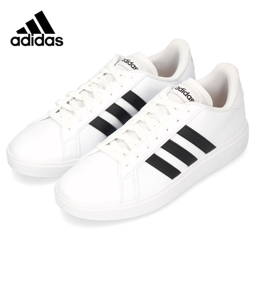 アディダス スニーカー メンズ 黒 白 adidas グランドコートベース 2.0 GW9250 GW9251 JH8613 JH9365 ブラック ホワイト シルバー 靴 カジュアル シューズ