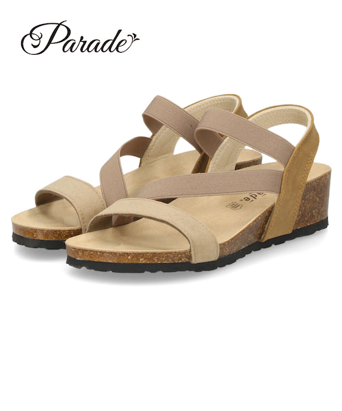 サンダル レディース おしゃれ ウェッジソール ヒール 5cm 疲れ